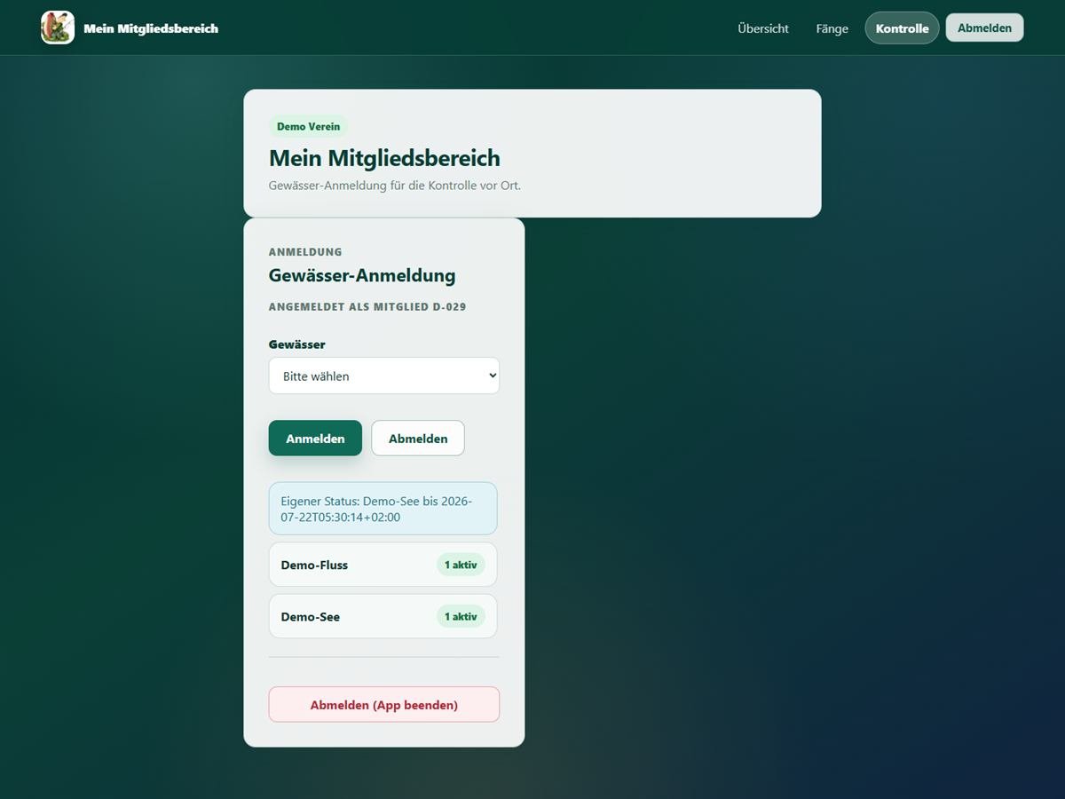 Beispiel Mitgliedsbereich – Kontrolle